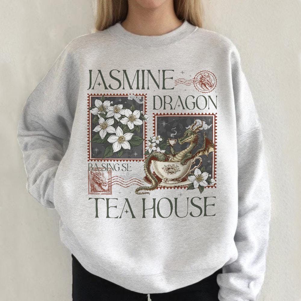 Jasmine Dragon Tea House Graphic T-Shirt - Anime Inspired Tea Lover Tee