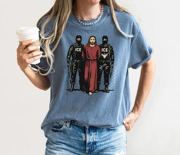 Jesus Arrested Parody Shirt – Faith-Based Human Rights Protest Graphic Tee
