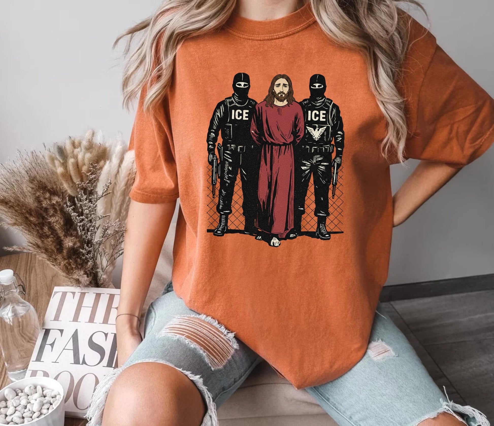 Jesus Arrested Parody Shirt – Faith-Based Human Rights Protest Graphic Tee