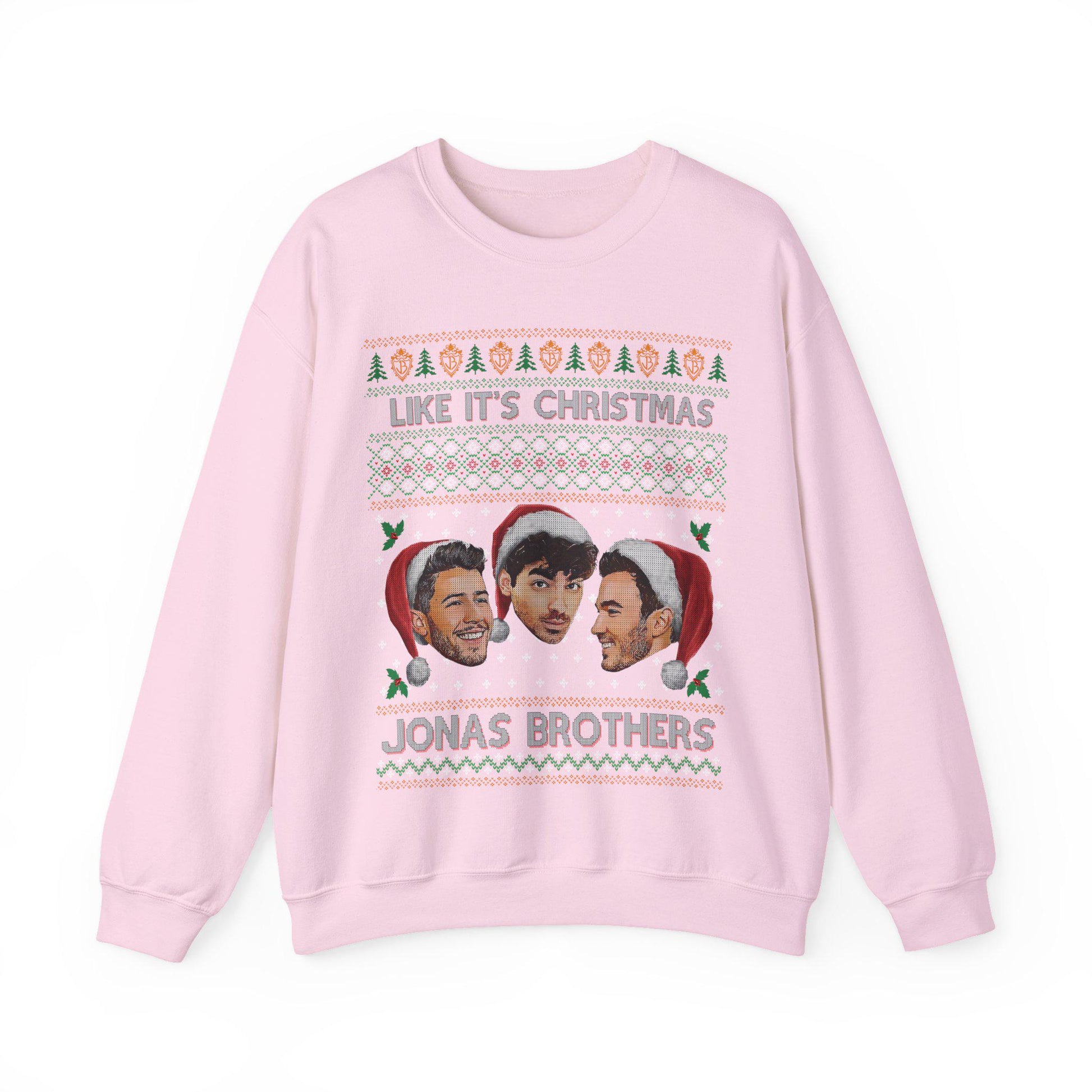 Jobros Christmas Sweatshirt – Ugly Christmas Sweater, Jonas Brothers–Inspired Holiday Concert Fan Shirt