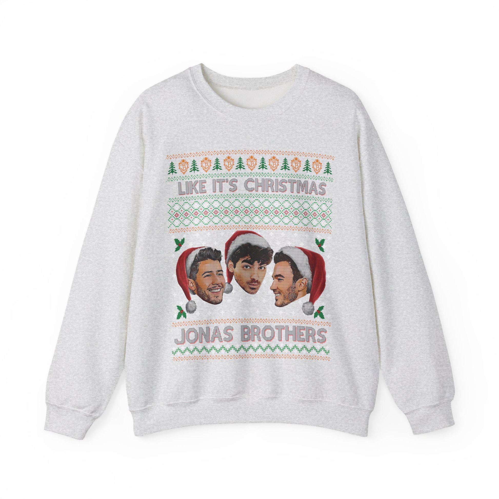 Jobros Christmas Sweatshirt – Ugly Christmas Sweater, Jonas Brothers–Inspired Holiday Concert Fan Shirt
