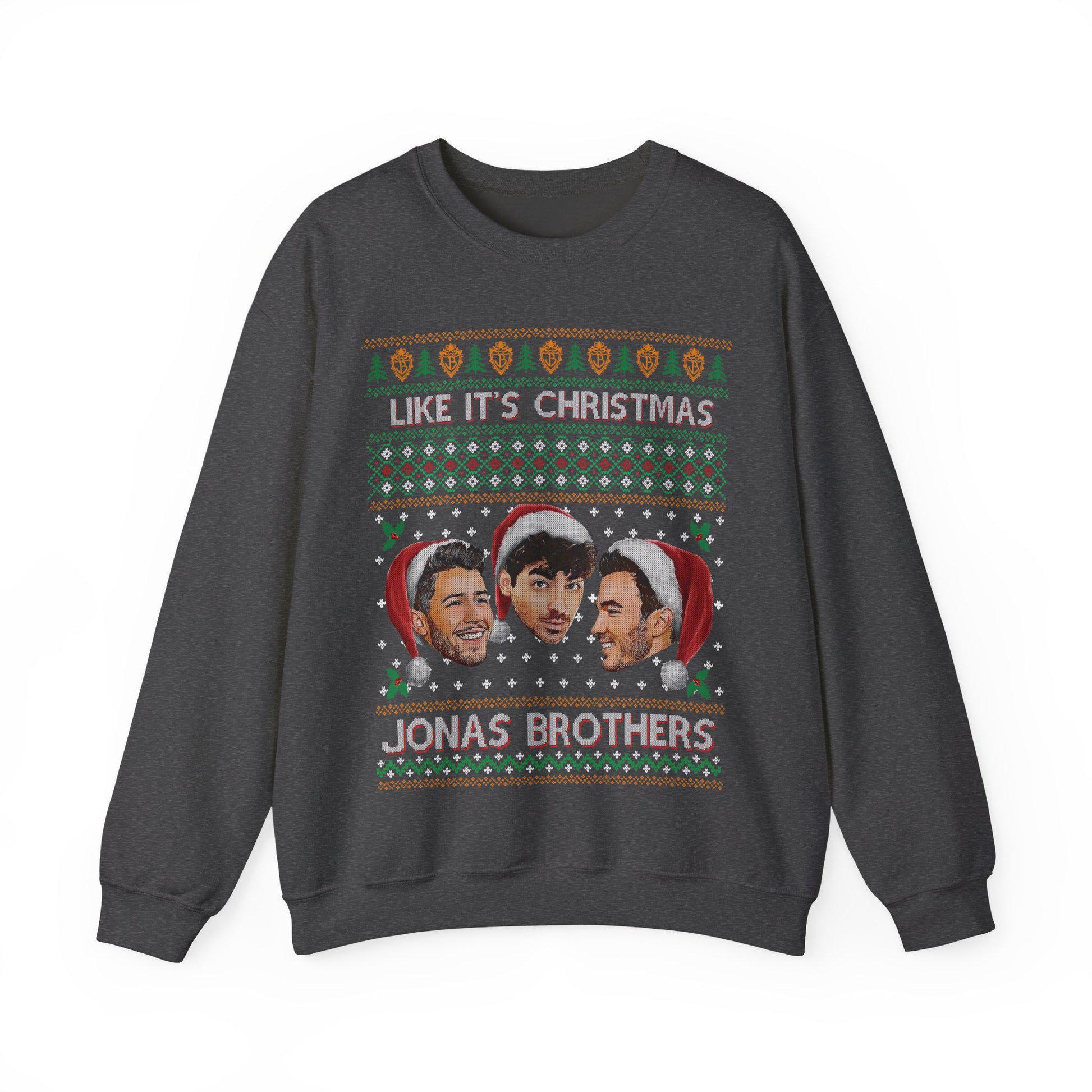 Jobros Christmas Sweatshirt – Ugly Christmas Sweater, Jonas Brothers–Inspired Holiday Concert Fan Shirt