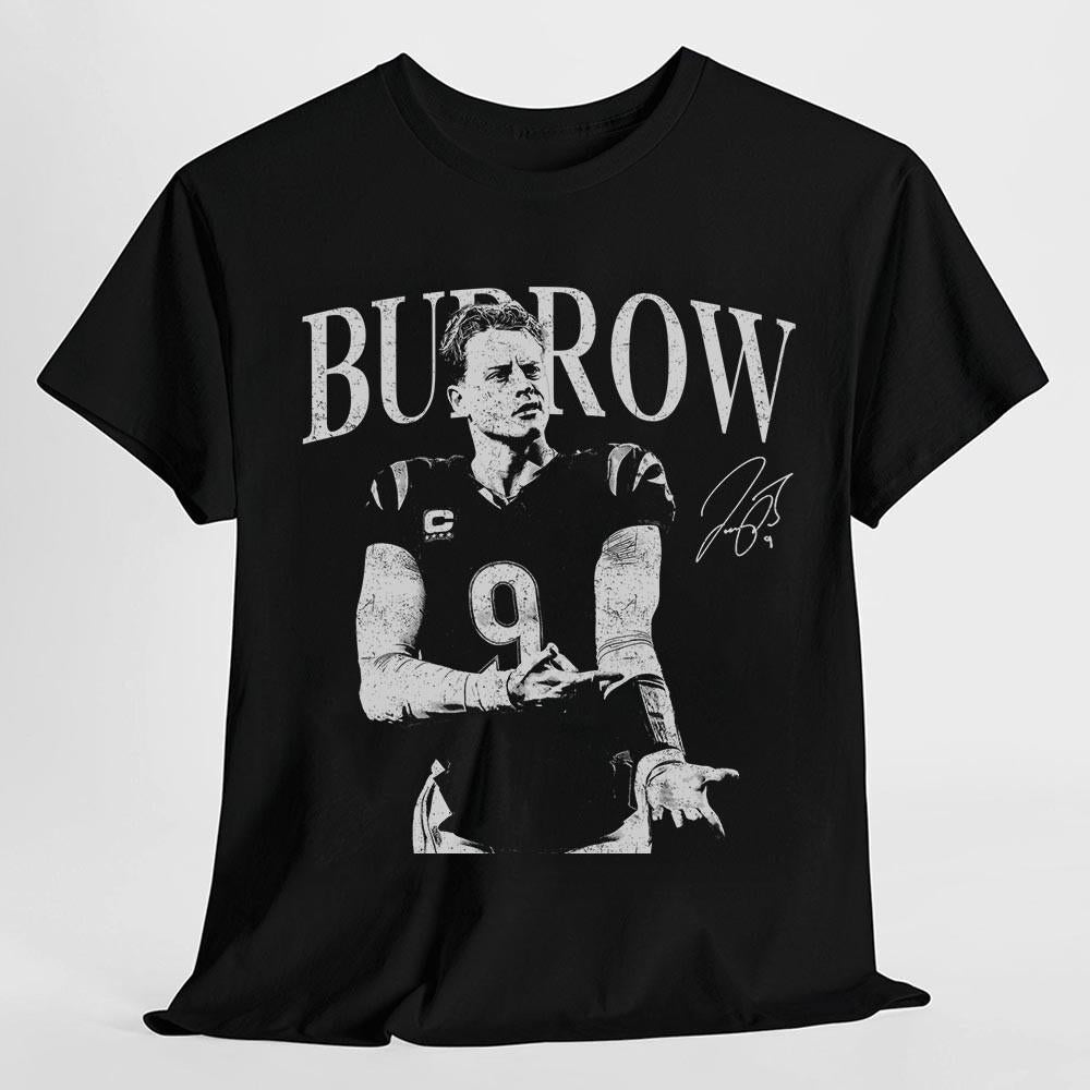 Joe Burrow Inspired Vintage Shirt – Retro Rap Style Game Day Tee