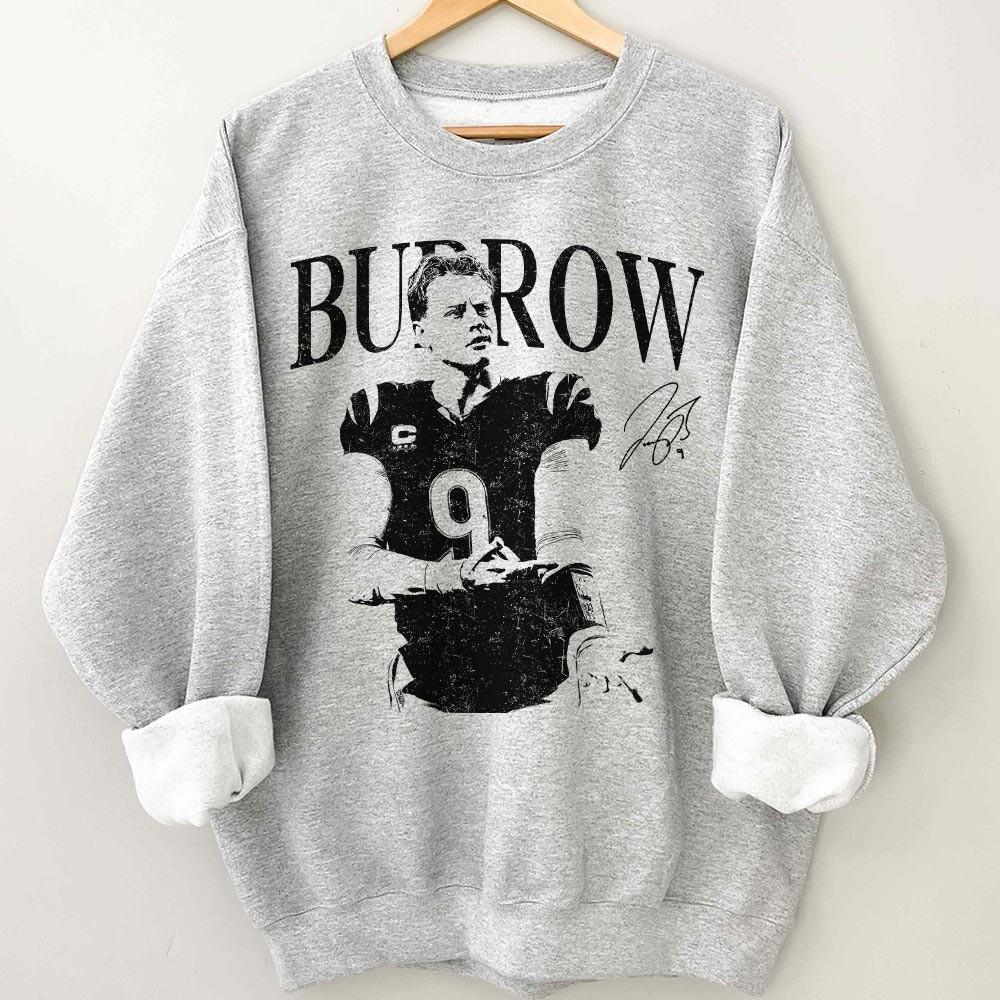 Joe Burrow Inspired Vintage Shirt – Retro Rap Style Game Day Tee