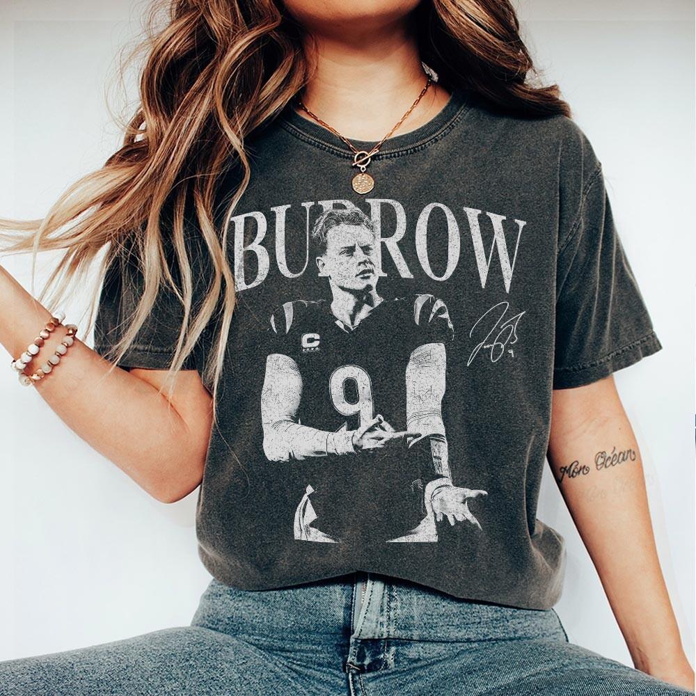 Joe Burrow Inspired Vintage Shirt – Retro Rap Style Game Day Tee
