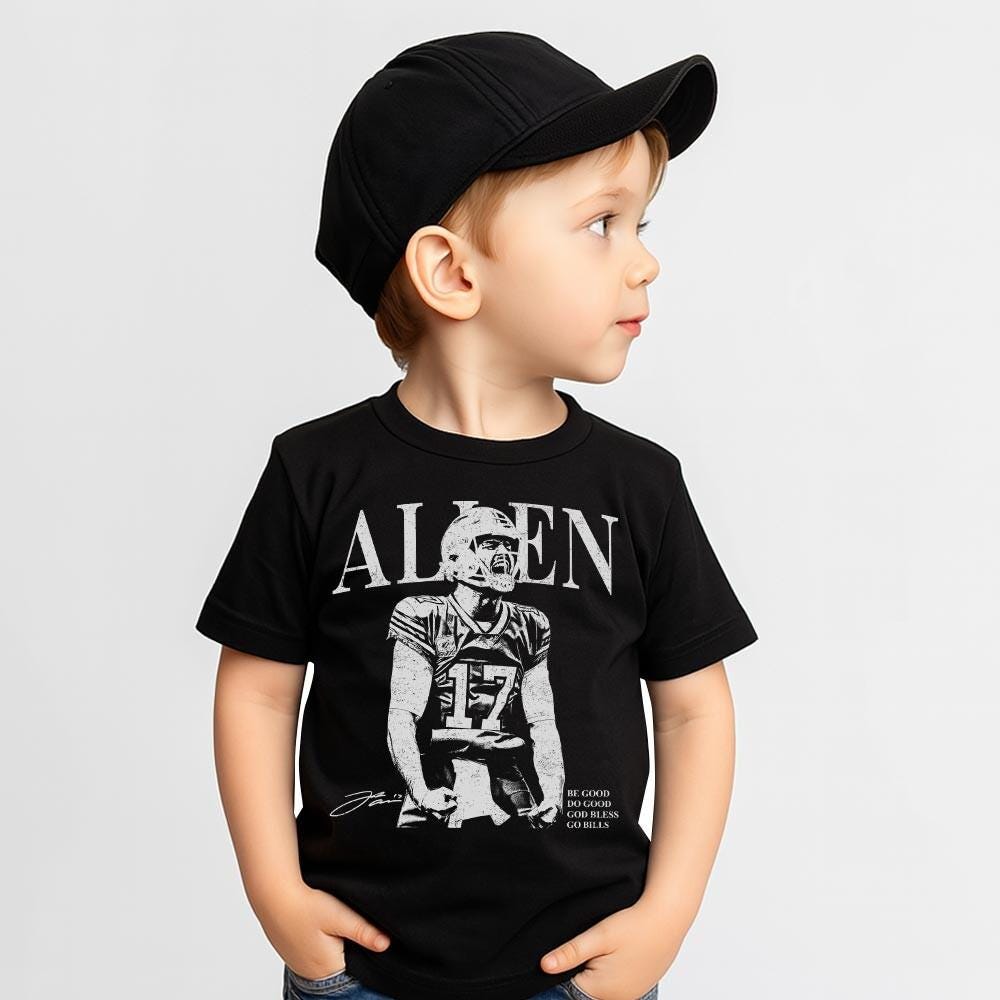 Vintage Football Graphic T-Shirt – Josh Allen Inspired Retro Rap Style Game Day Fan Tee Unisex