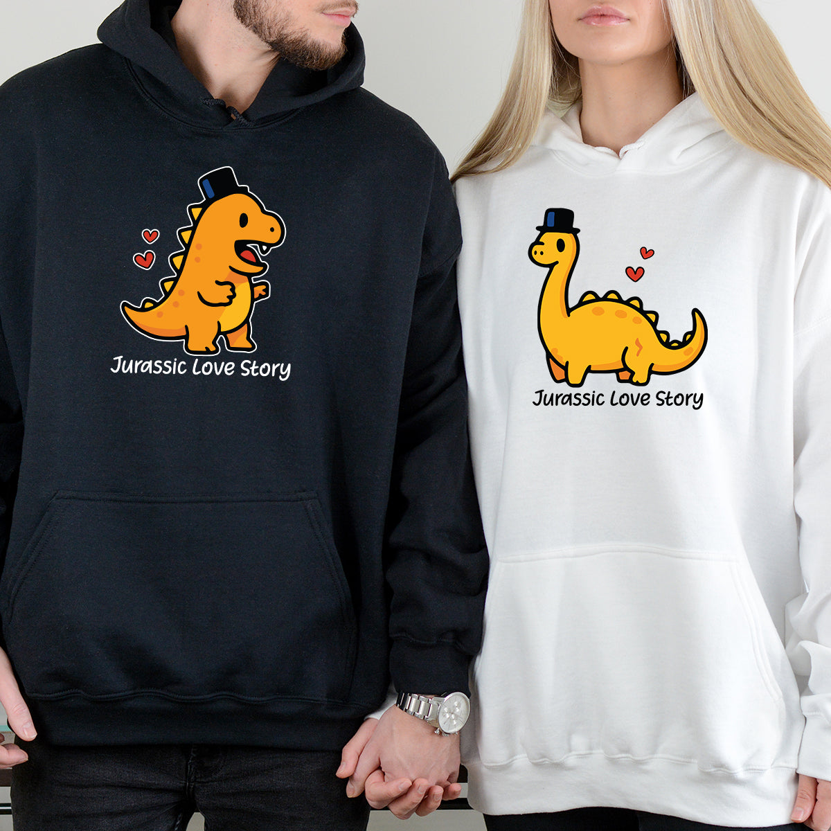 Jurassic Love Matching Hoodies For Couples