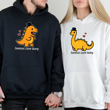 Jurassic Love Matching Hoodies For Couples