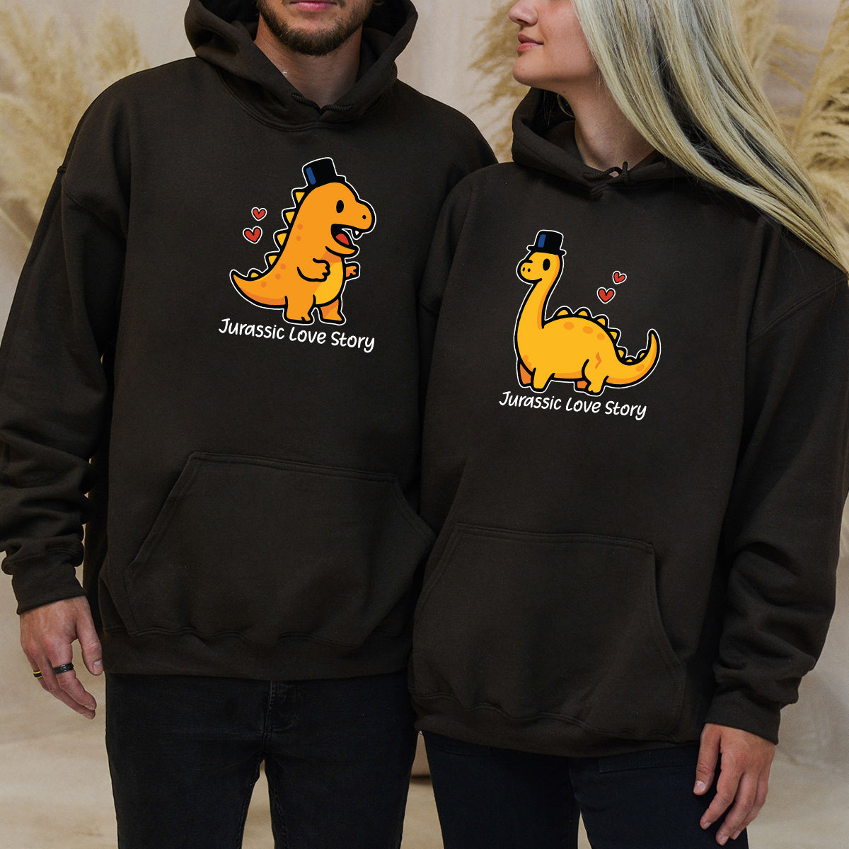Jurassic Love Matching Hoodies For Couples