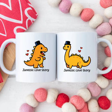 Jurassic Love Matching Mugs For Couples