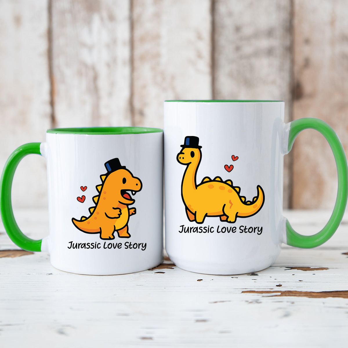 Jurassic Love Matching Mugs For Couples