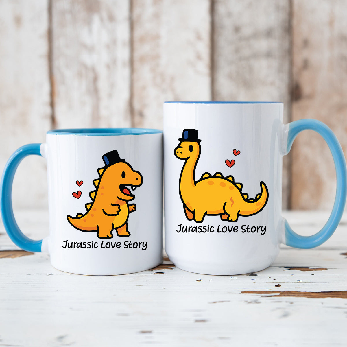 Jurassic Love Matching Mugs For Couples