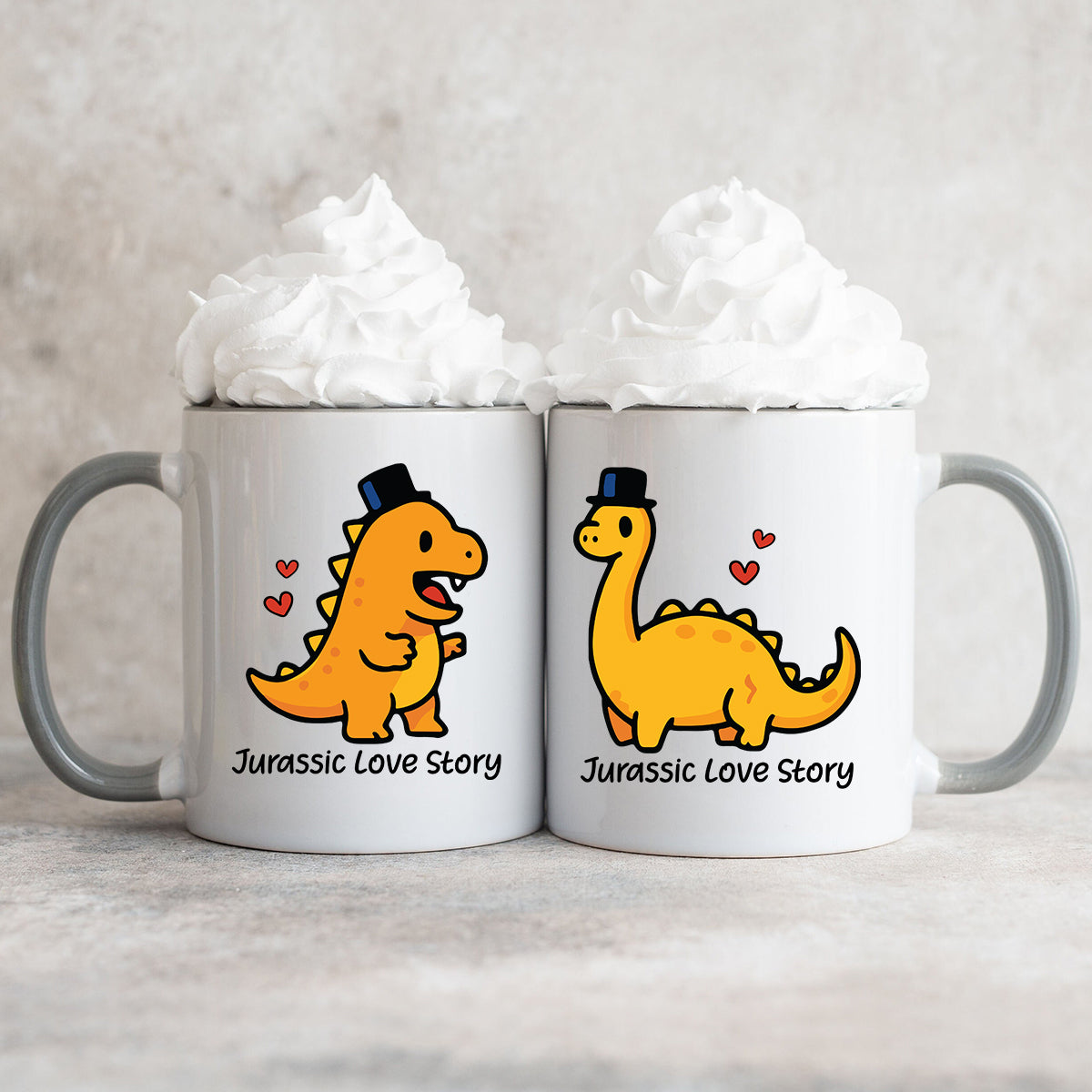 Jurassic Love Matching Mugs For Couples