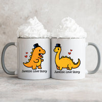 Jurassic Love Matching Mugs For Couples