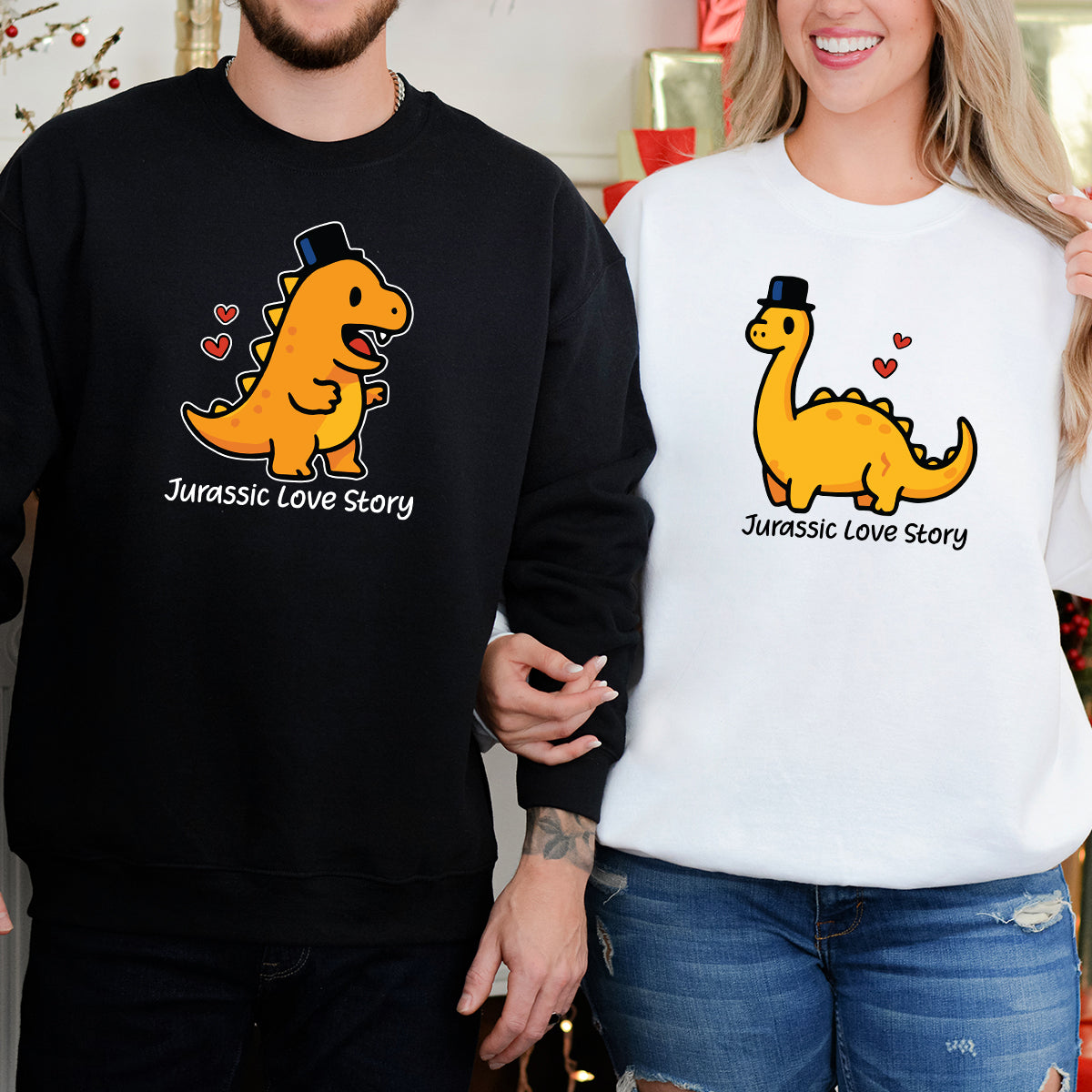Jurassic Love Matching Hoodies For Couples