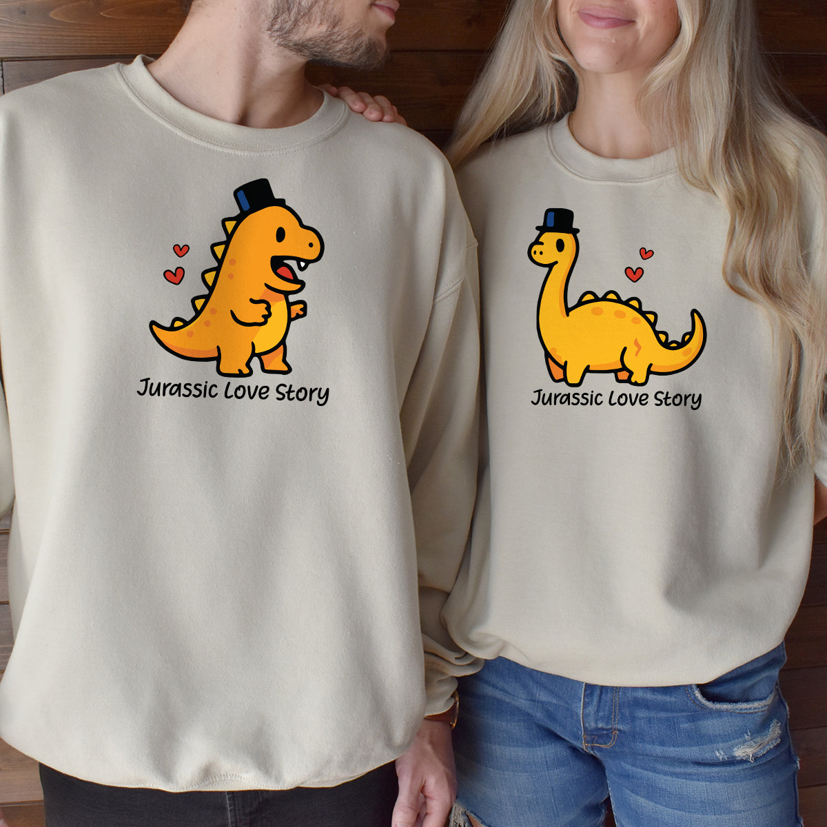Jurassic Love Matching Hoodies For Couples