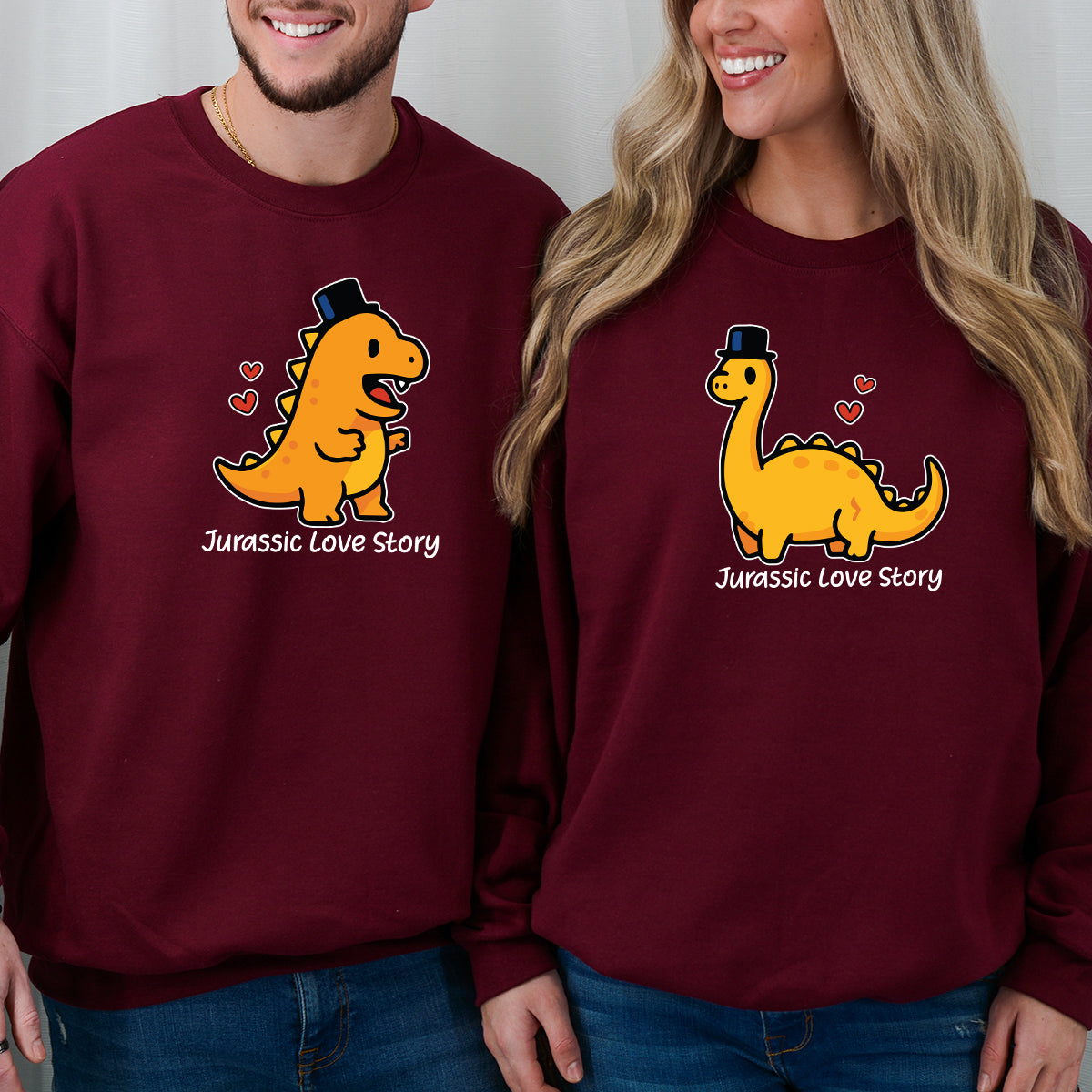 Jurassic Love Matching Hoodies For Couples