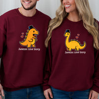 Jurassic Love Matching Hoodies For Couples