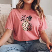 Just a Girl Who Loves Cats T-Shirt - Funny Cat Sarcastic Graphic Tee