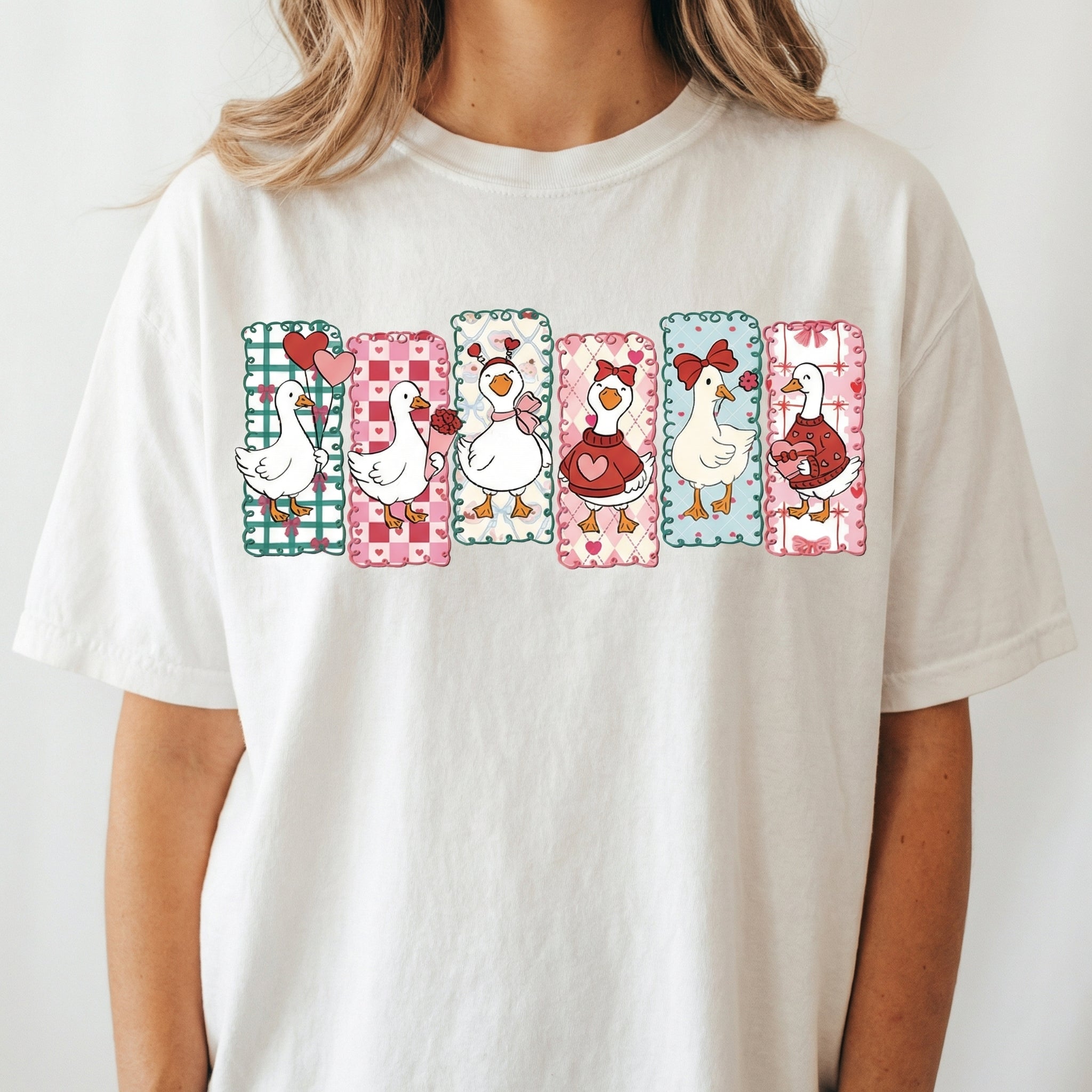 Just a Love Goose Valentine Shirt – Funny Silly Goose Graphic T-Shirt – Cute Goose Lover Gift
