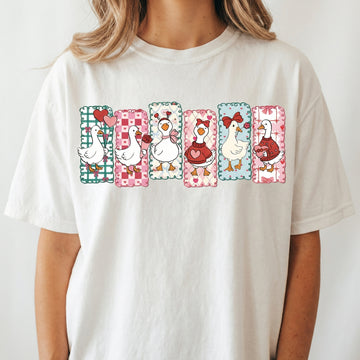Just a Love Goose Valentine Shirt – Funny Silly Goose Graphic T-Shirt – Cute Goose Lover Gift