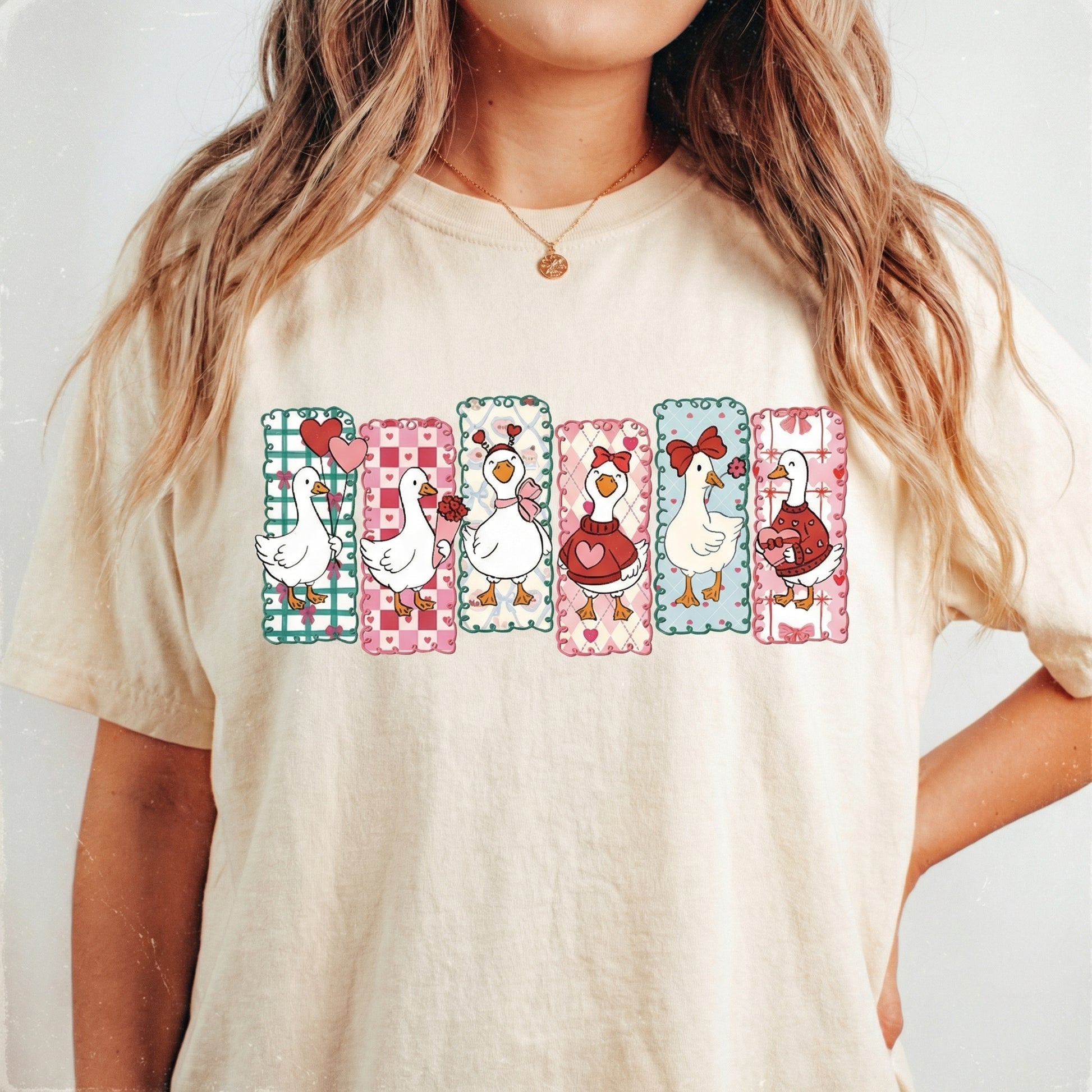 Just a Love Goose Valentine Shirt – Funny Silly Goose Graphic T-Shirt – Cute Goose Lover Gift
