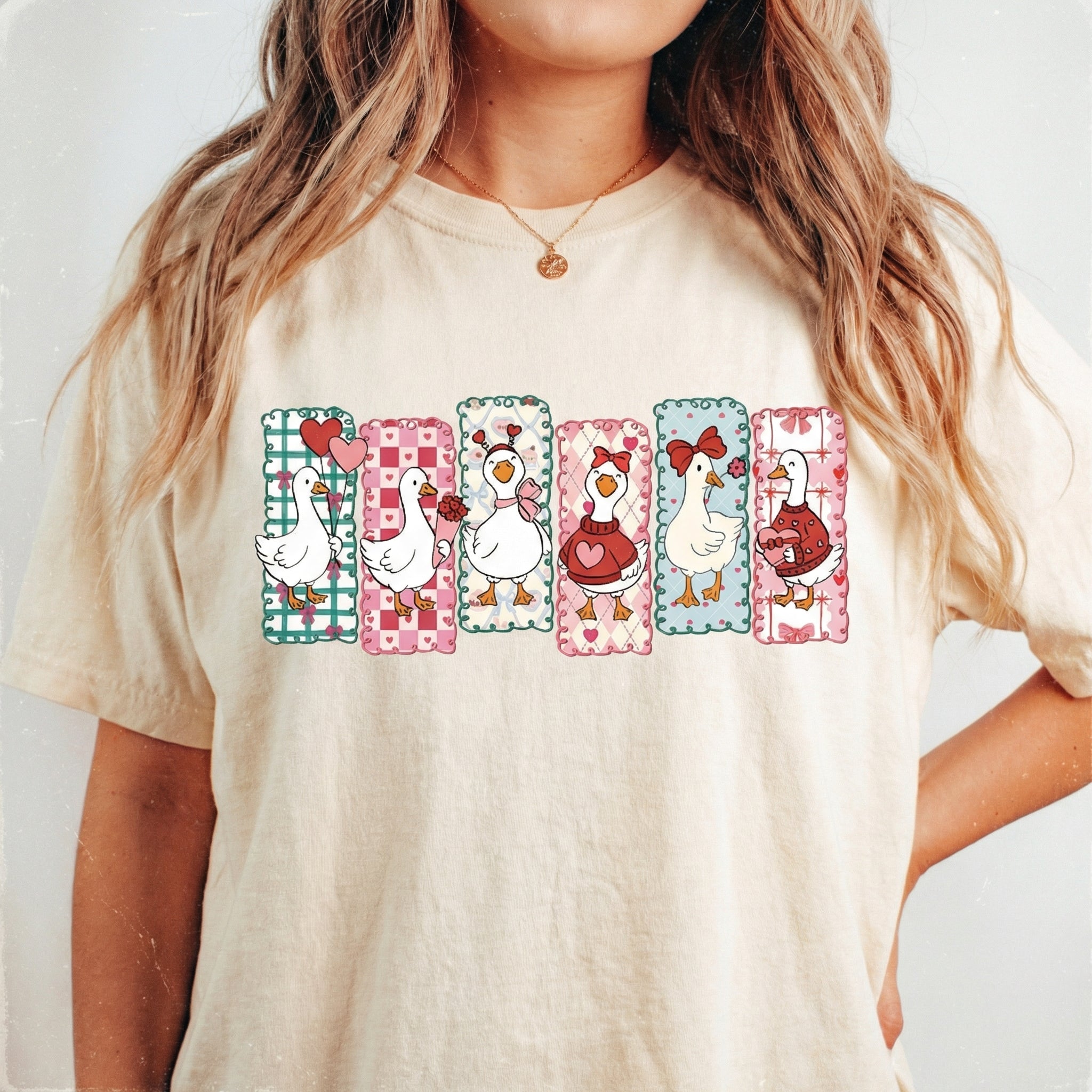 Just a Love Goose Valentine Shirt – Funny Silly Goose Graphic T-Shirt – Cute Goose Lover Gift