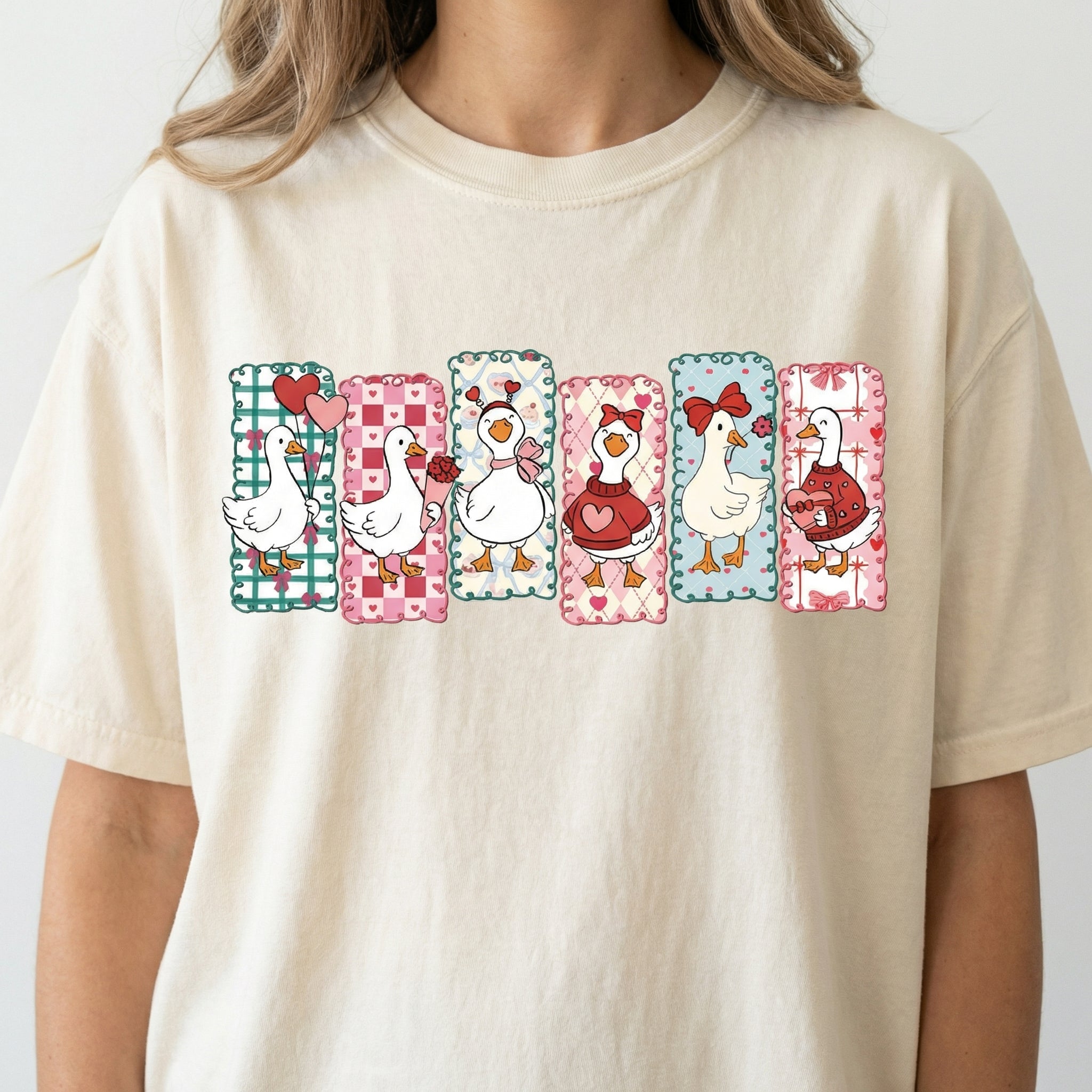 Just a Love Goose Valentine Shirt – Funny Silly Goose Graphic T-Shirt – Cute Goose Lover Gift