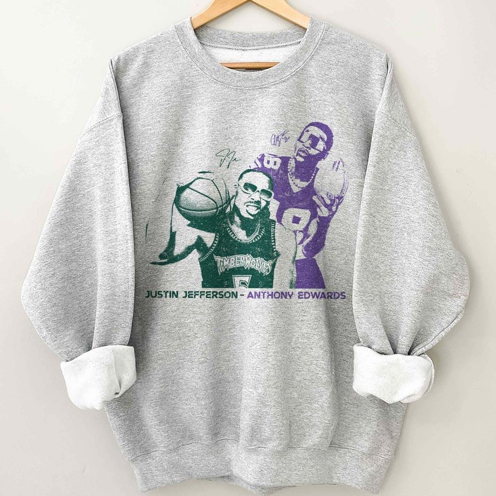 Justin Jefferson Inspired Vintage Tee – Retro Rap Style Football Fan Shirt