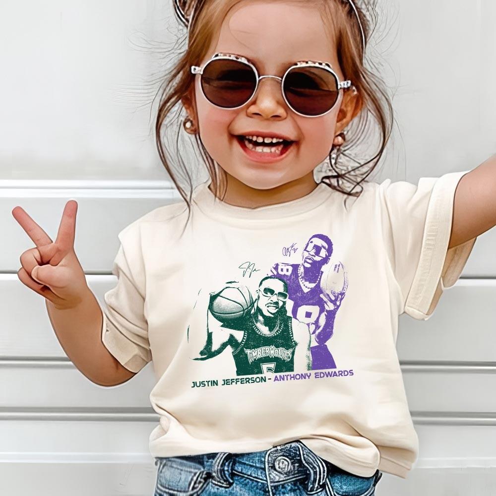 Justin Jefferson Inspired Vintage Tee – Retro Rap Style Football Fan Shirt