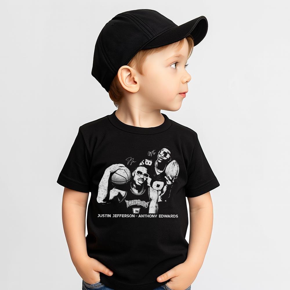 Justin Jefferson Inspired Vintage Tee – Retro Rap Style Football Fan Shirt