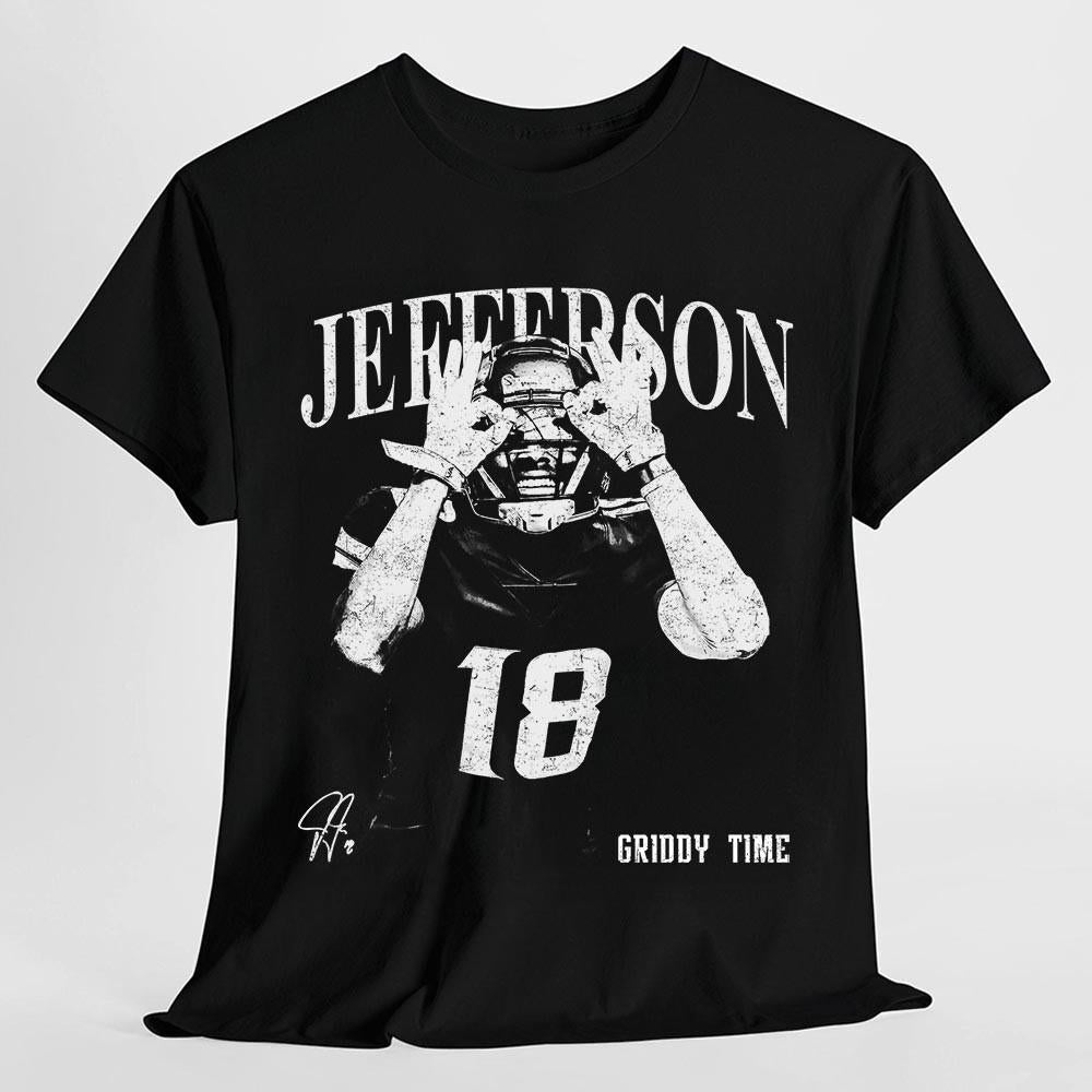 Vintage Football Fan Shirt – Justin Jefferson Inspired Retro Graphic Tee