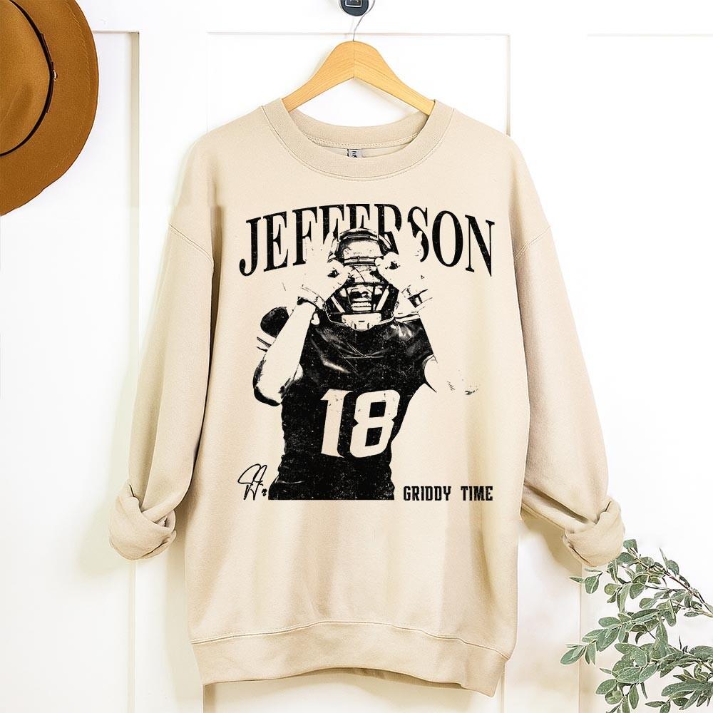 Vintage Football Fan Shirt – Justin Jefferson Inspired Retro Graphic Tee