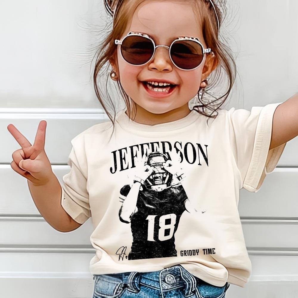 Vintage Football Fan Shirt – Justin Jefferson Inspired Retro Graphic Tee