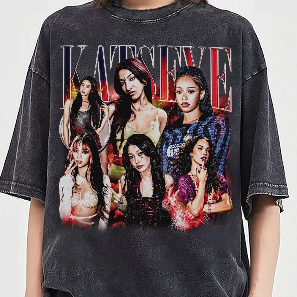 Katseye Bootleg 90s Vintage T-Shirt – Retro Inspired Graphic Tee