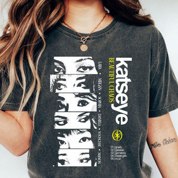 Katseye K-Pop T-Shirt – 90s Vintage Graphic Tee for Eyekon Fans