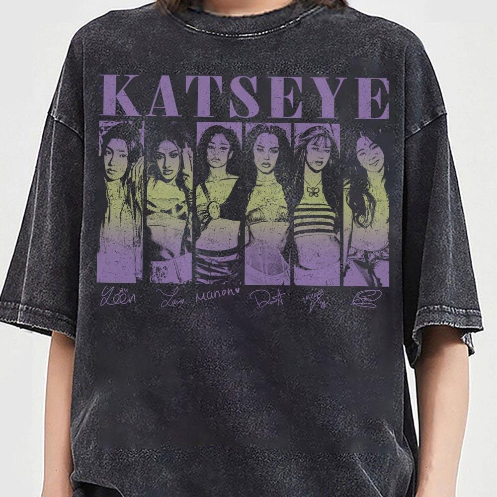 Katseye Inspired K-Pop Vintage Shirt – Retro Graphic Tee