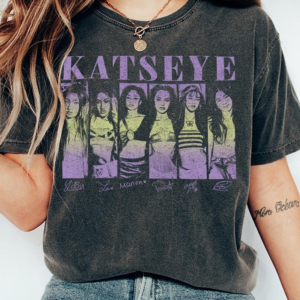 Katseye Inspired K-Pop Vintage Shirt – Retro Graphic Tee