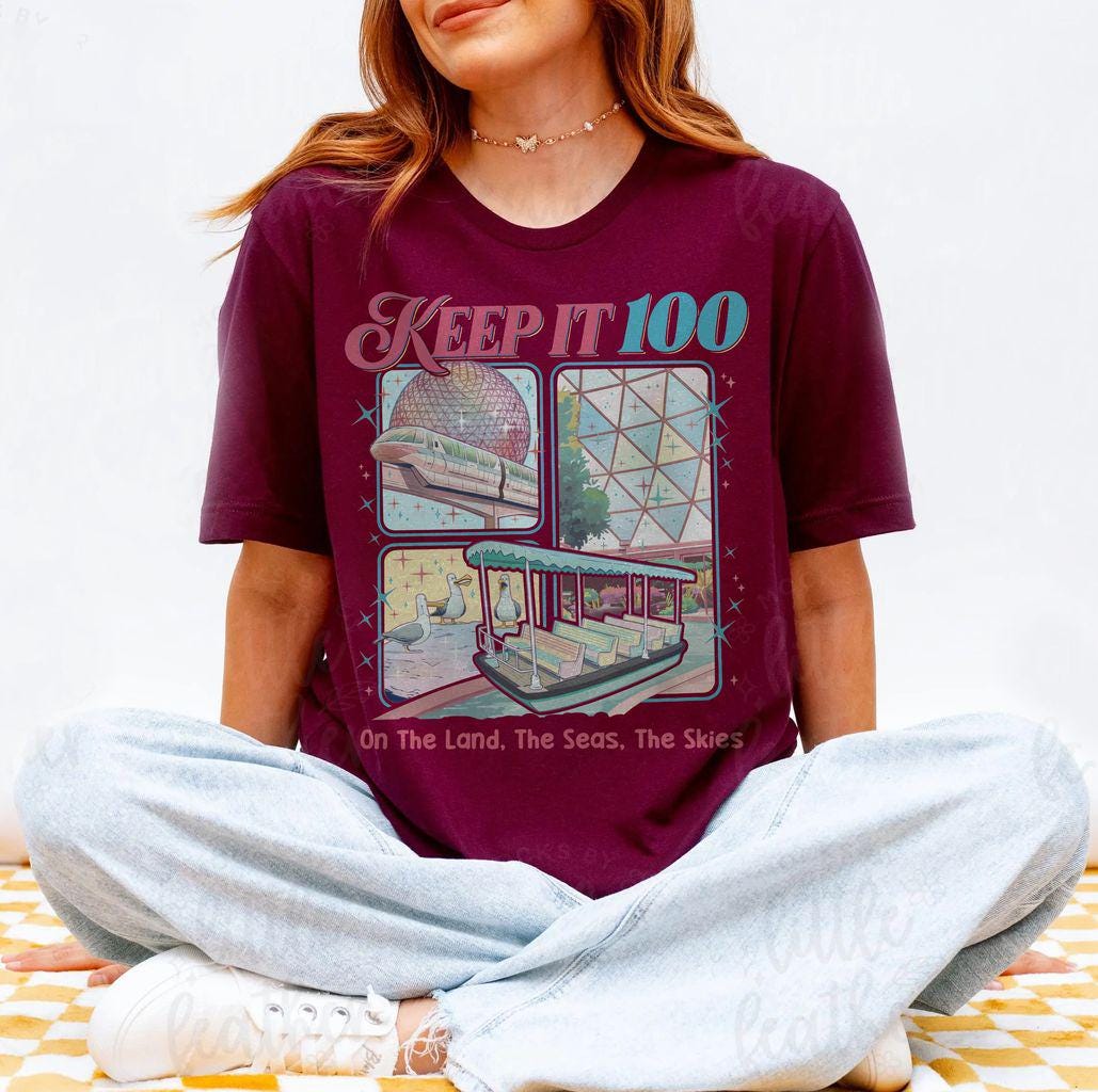 Keep It 100 Retro Vacation T-Shirt – Land Sea Sky Graphic Tee – Family Trip Gift