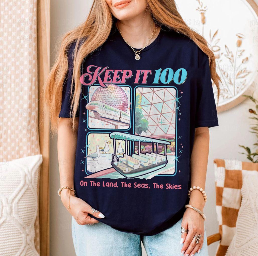 Keep It 100 Retro Vacation T-Shirt – Land Sea Sky Graphic Tee – Family Trip Gift