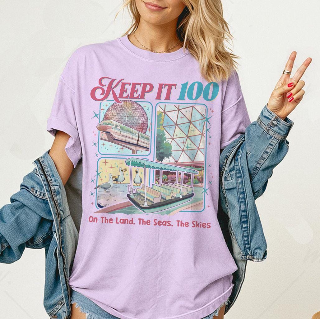 Keep It 100 Retro Vacation T-Shirt – Land Sea Sky Graphic Tee – Family Trip Gift