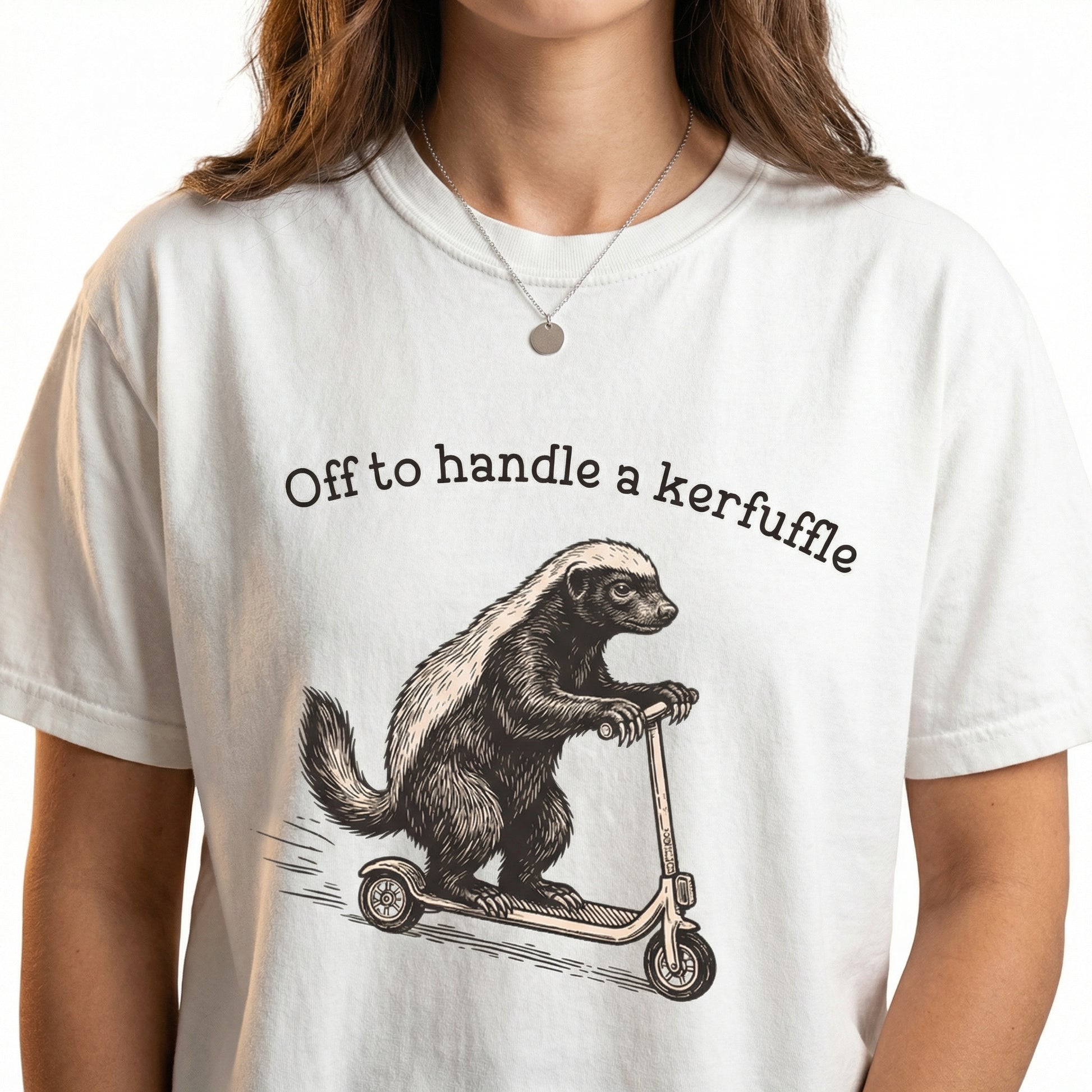Kerfuffle Honey Badger Graphic T-Shirt – Funny Office Humor Tee – Gift for HR or Lawyer