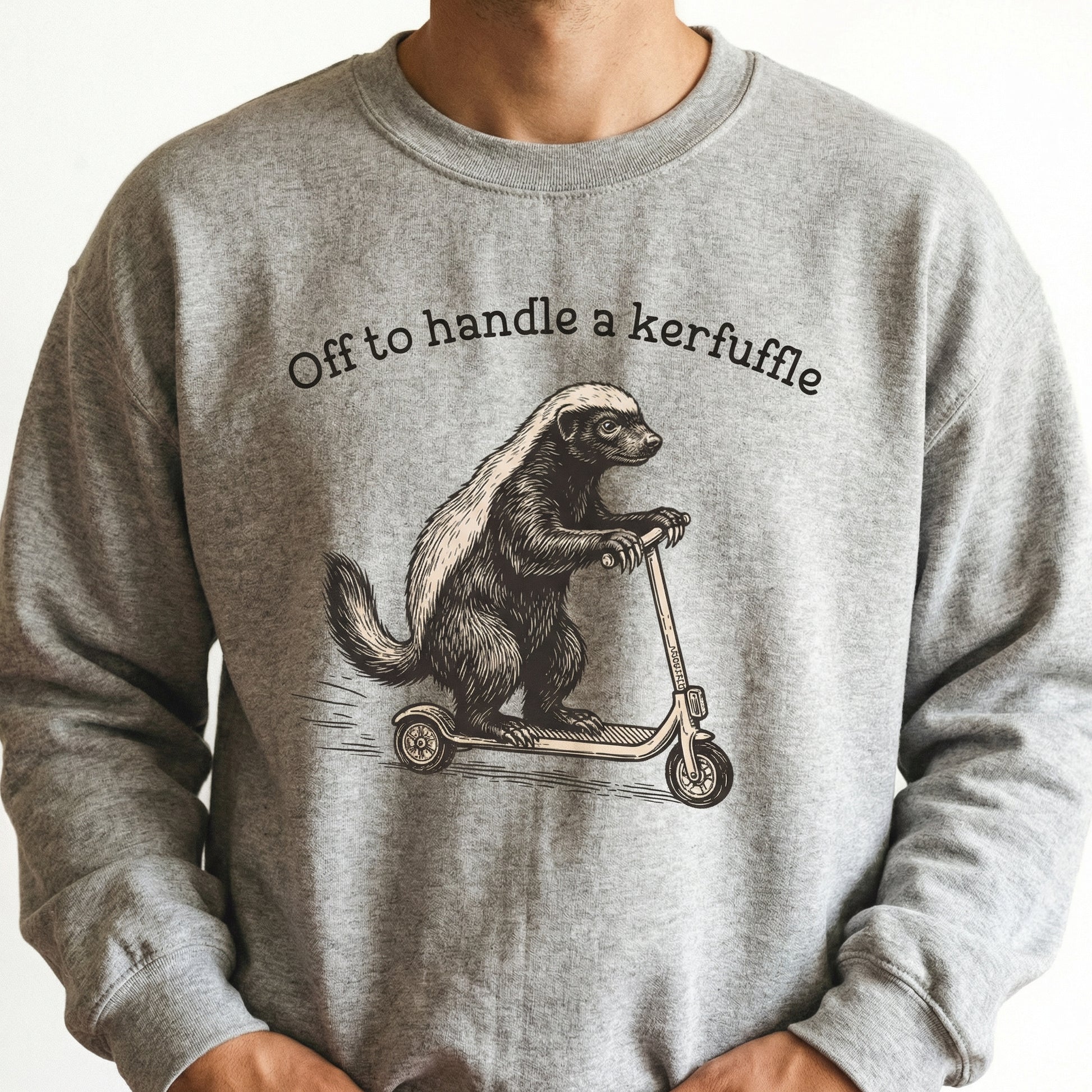 Kerfuffle Honey Badger Graphic T-Shirt – Funny Office Humor Tee – Gift for HR or Lawyer