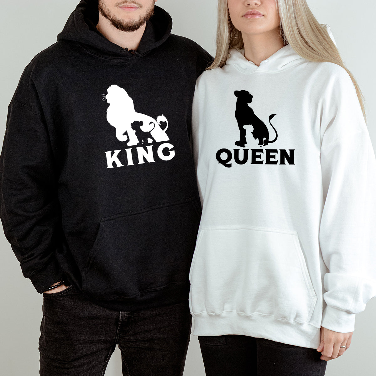 King Lion x Queen Matching Hoodies For Couples