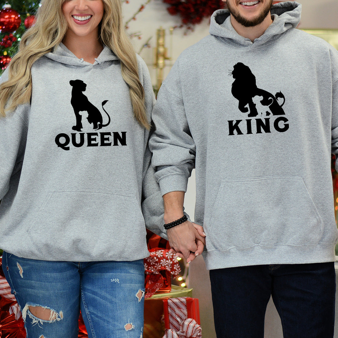 King Lion x Queen Matching Hoodies For Couples