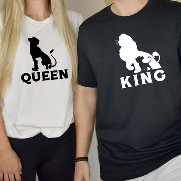 King Lion x Queen Matching T-Shirts For Couples