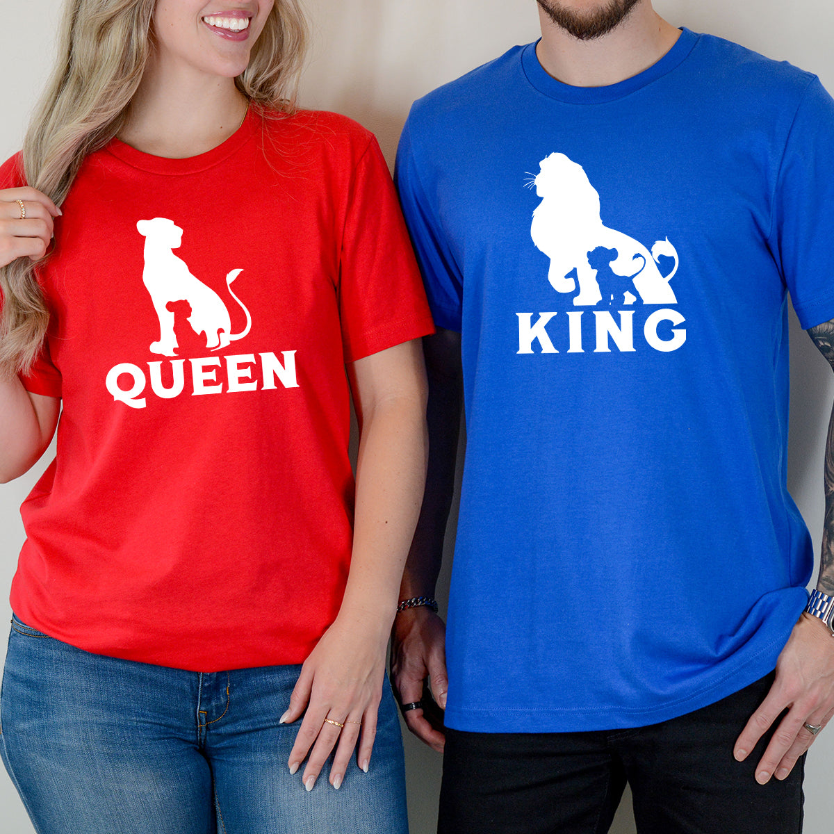 King Lion x Queen Matching T-Shirts For Couples