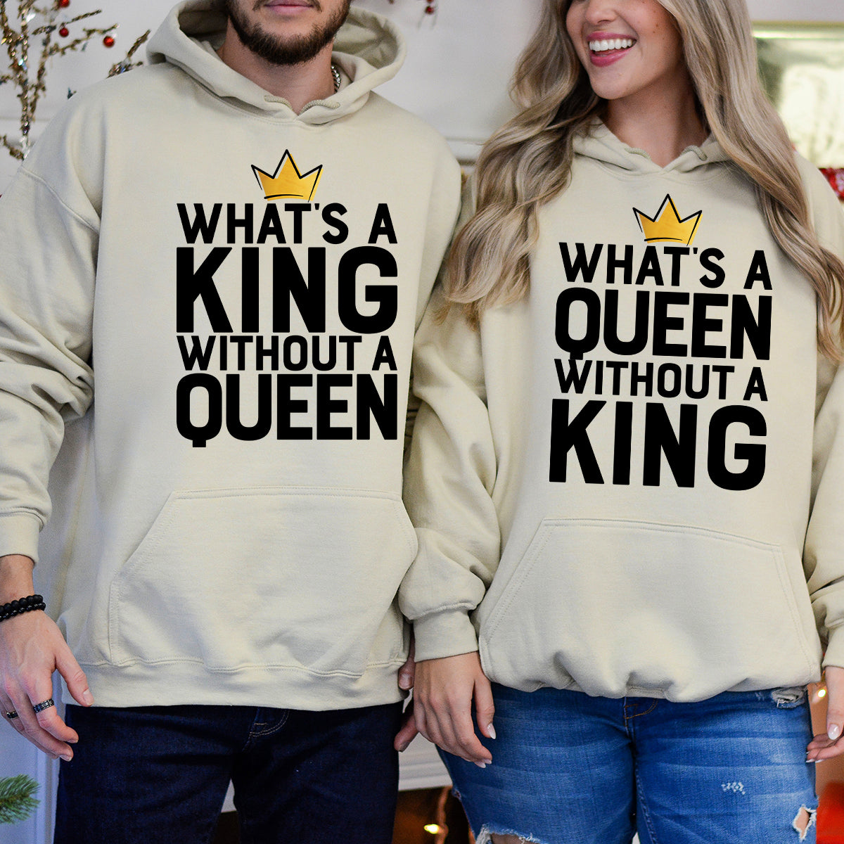 King Queen Without Matching Hoodies For Couples