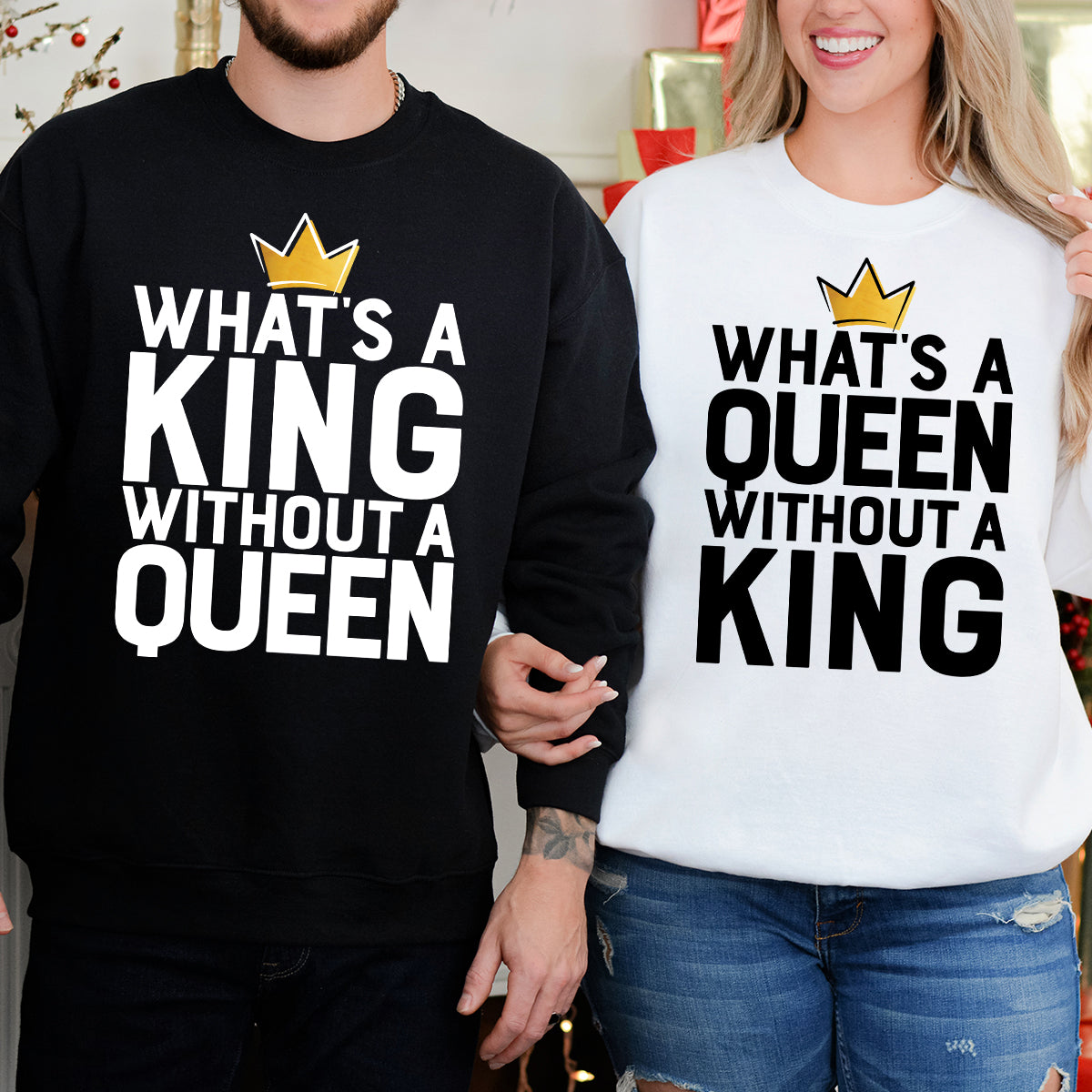 King Queen Without Matching Hoodies For Couples