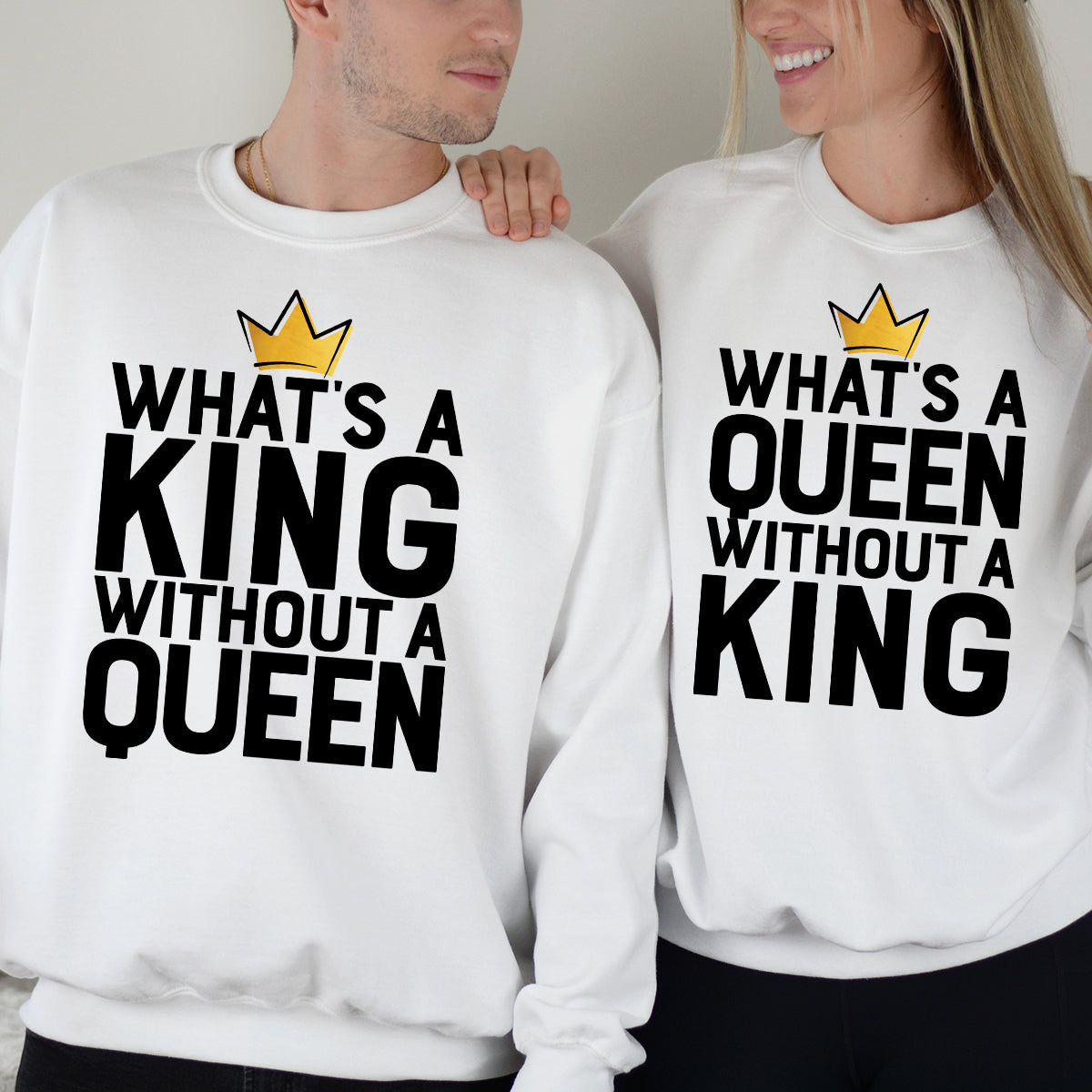 King Queen Without Matching Hoodies For Couples